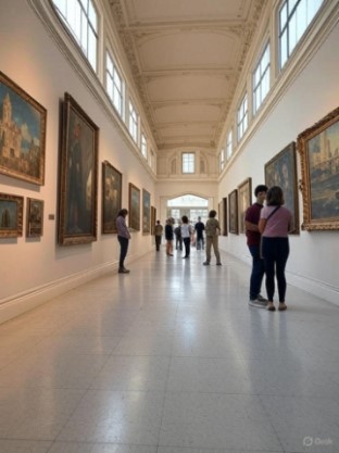 Interior de una galería de arte